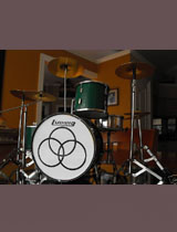 ラディック(LUDWIG) ドラムセット  1/6スケール ミニ・レプリカ “ジョン・ボーナム(レッド・ツェッペリン)”タイプ